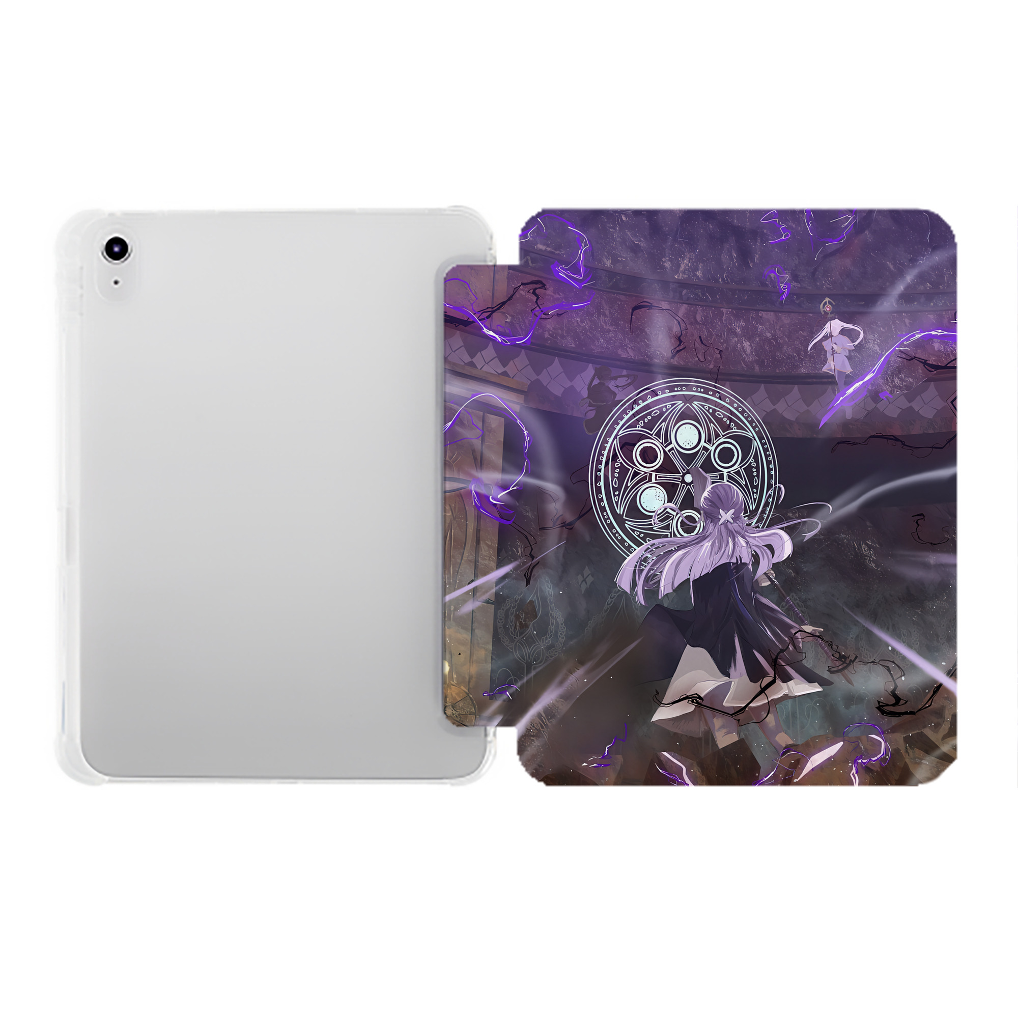 （画像用） 葬送のフリーレン Frieren IPad ケース ペン収納付き 三つ折りスタンド PUレザー×シリコン 対応機種9.5/10.5/10.9インチ